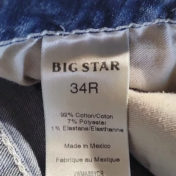 Big Star Denim Jeans 34R - Picture 3 of 8